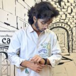 The Starry Night Embroidered Grey Shirt