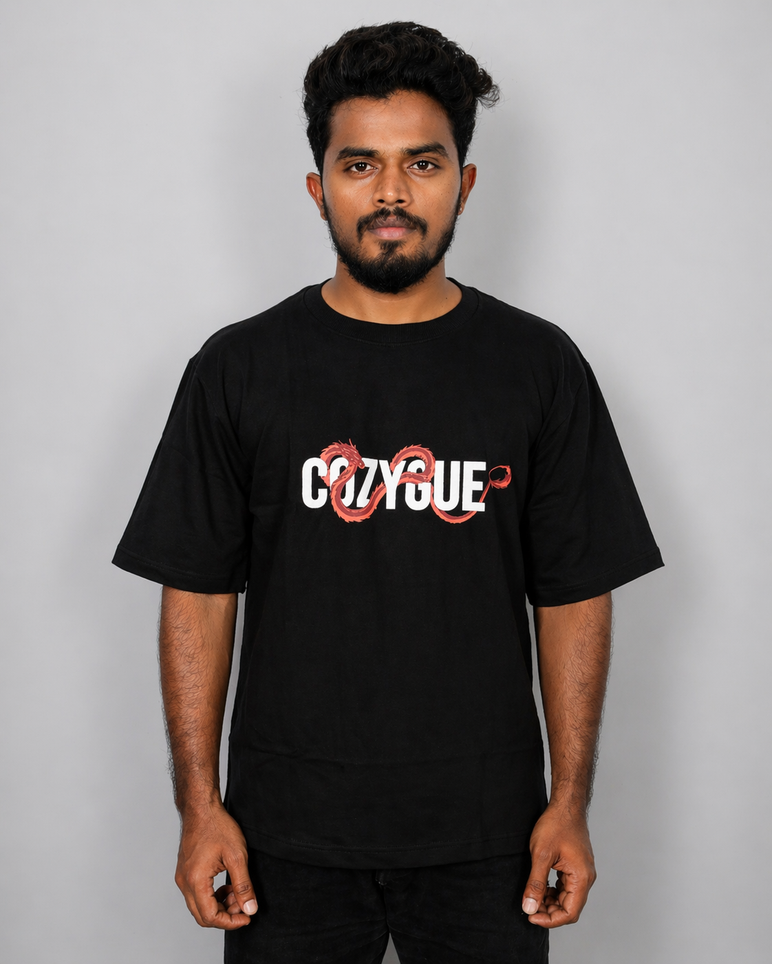Dragon Black Oversized Tee