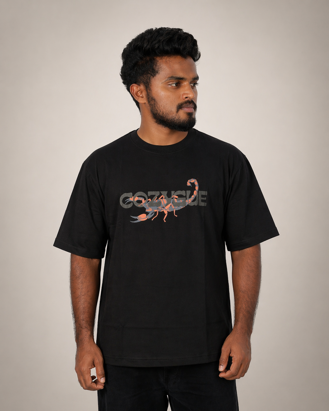 Scorpion Black Oversized Tee